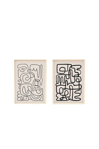 2 tableaux en bois massif Huhu184 - 50 x 70 cm