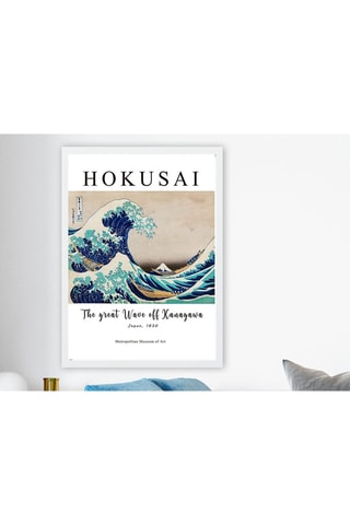 Wanddecoratie De Grote Golf Hokusai - 55 x 75 cm