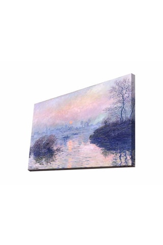 Wanddecoratie “Zonsondergang op de Seine bij Lavacourt" Claude Monet - 70 x 100 cm