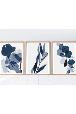 3 peintures décoratives encadrées en MDF Jeanne - 50 x 70 cm