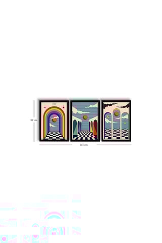 3 tableaux - 38 x 53 cm