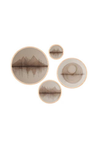 4 Wanddecoraties - 45 x 45 cm / 36 x 36 cm / 27 x 27 cm / 18 x 18 cm