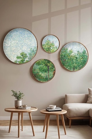 4-delige Wanddecoratie - 45 x 45 cm / 36 x 36 cm / 27 x 27 cm / 18 x 18 cm