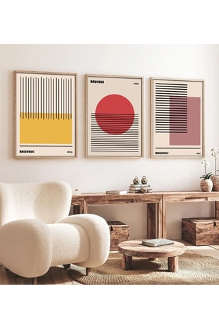 3 Wanddecoraties Bauhaus - 50 x 70 cm