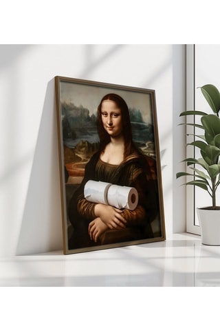 Tableau "La Joconde" Léonard de Vinci - 35 x 47 cm