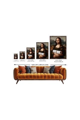 Tableau "La Joconde" Léonard de Vinci - 35 x 47 cm