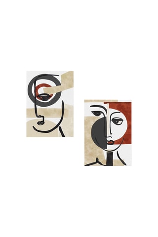 2 peintures décoratives sur toile Nicole - 70 x 50 cm