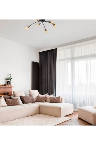 Plafondlamp Banana Zwart en Goudkleurig