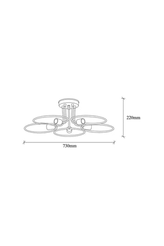 Hanglamp Circle - Zwart - 5 x 40 W