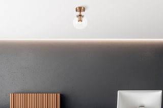 Plafondlamp Goudkleurig en Transparant