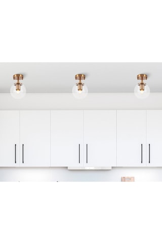 Plafondlamp Goudkleurig en Transparant