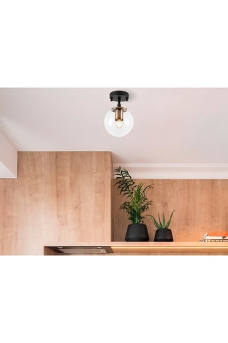 Plafondlamp Atmaca Zwart en Wit