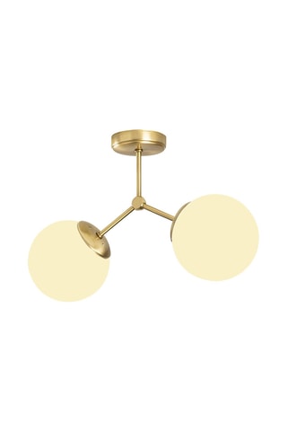 Plafondlamp Damar Goudkleurig en Wit