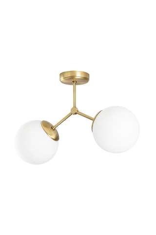 Plafondlamp Damar Goudkleurig en Wit
