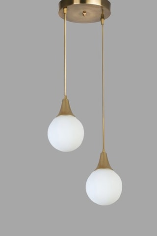 Hanglamp Afra 2 - Goudkleurig en Wit