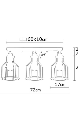 Plafondlamp Alacati  Zwart