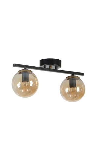 Plafondlamp Yeni Can 2 - Zwart en Goudkleurig - 2 x 60 W