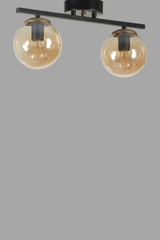 Plafondlamp Yeni Can 2 - Zwart en Goudkleurig - 2 x 60 W