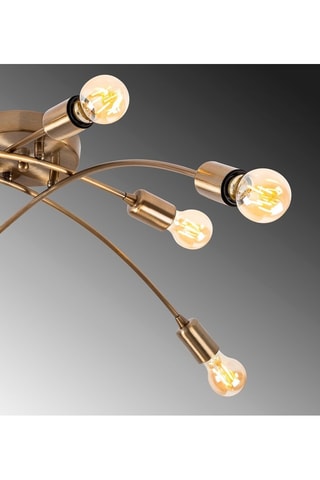 Plafondlamp Banana - Goudkleurig - 8 x 60 W