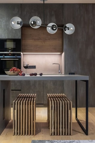Hanglamp Yeni Favori 4 - Zwart - 4 x 60 W