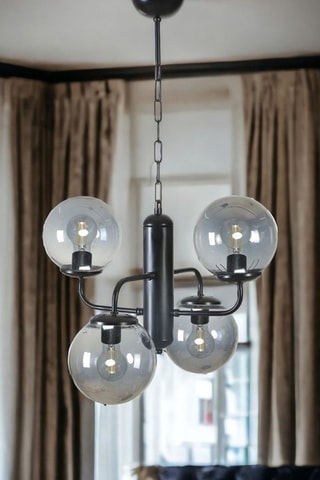 Hanglamp Pekin 4 - Zwart - 4 x 60 W