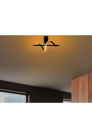 Ledplafondlamp Likma - Zwart - 11 W