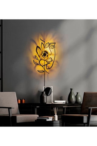Applique murale Flower Faced - Noir - 40 W