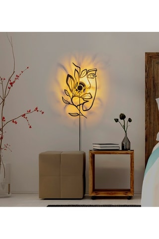 Applique murale Flower Faced - Noir - 40 W