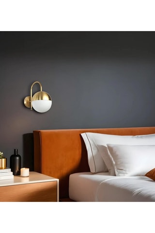 Applique murale Küre - Doré et blanc - 60 W