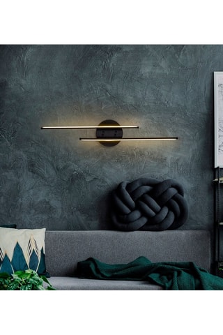 Applique murale Umut - Noir - 16 W