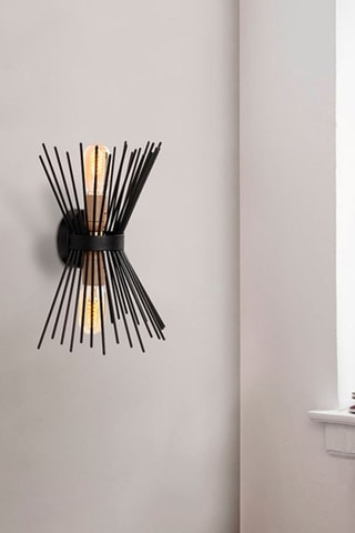 Applique murale Kirpi  - Noir - 2 x 40 W