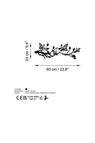 Wandkapstok Butterfly World - Zwart