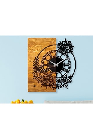 Horloge - 58 cm - Naturel et noir
