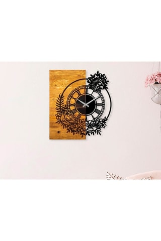 Horloge - 58 cm - Naturel et noir