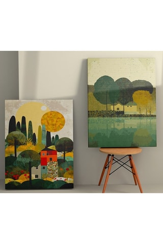 2 tableaux en bois - 70 x 100 cm