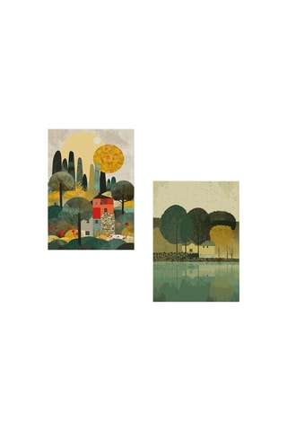2 tableaux en bois - 70 x 100 cm