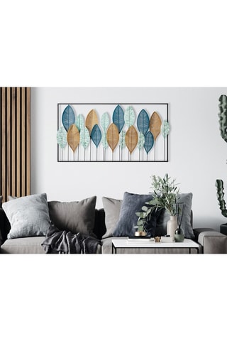 Wanddecoratie Bilge - 116 x 3 x 60 cm - Blauw en Goudkleurig