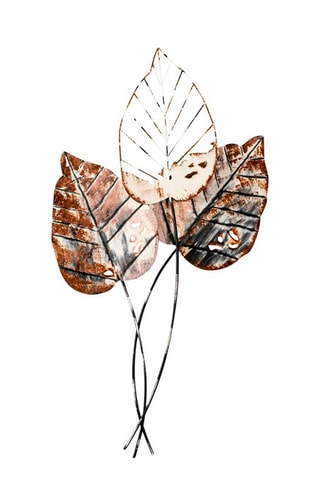Wanddecoratie Fall 1 - 45 x 85 cm - Zwart en Bruin
