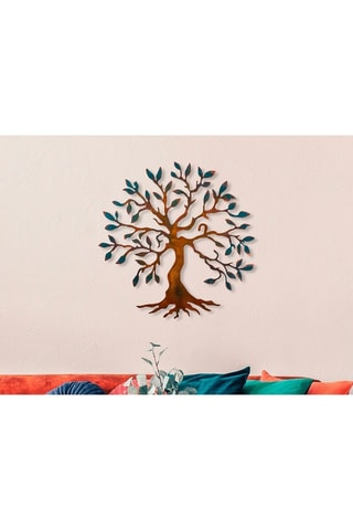 Wanddecoratie - Bruin en Donkergroen