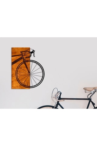 Wanddecoratie Bisiklet - 45 x 58 cm - Naturel en Zwart