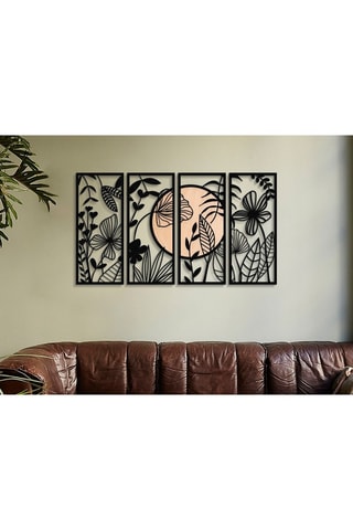Wanddecoratie Ginkgo Wood - Zwart