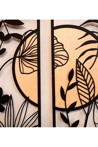 Wanddecoratie Ginkgo Wood - Zwart