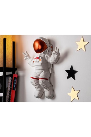 Wanddecoratie Peace Sign Astronaut 3 Wit en Bruin