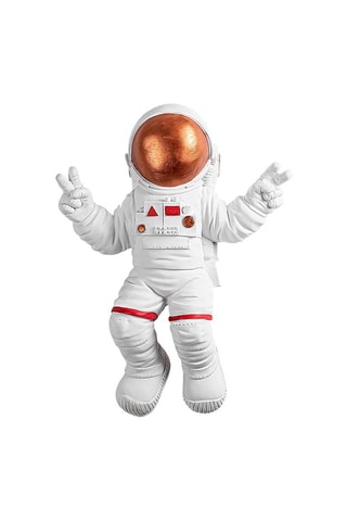 Wanddecoratie Peace Sign Astronaut 3 Wit en Bruin