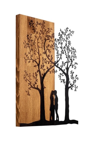 Wanddecoratie Love Under The Tree - Zwart en Naturel