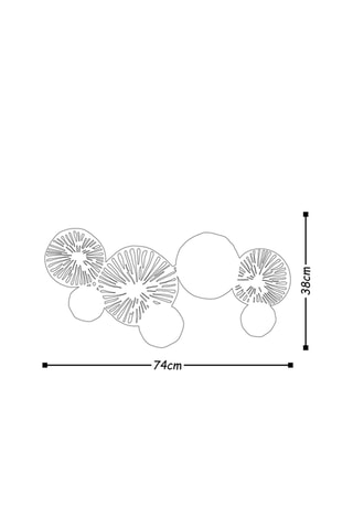 Wanddecoratie Metal Art  Kaki en Goudkleurig 