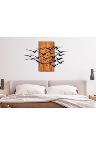 Wanddecoratie Migration Zwart en Naturel