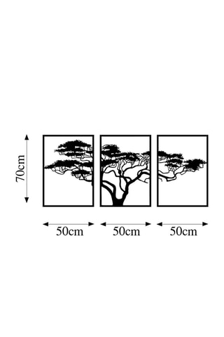 Décoration murale Acacia Tree - 50 x 210 cm - Noir