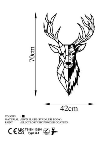 Wanddecoratie - 42 x 70 cm - Zwart