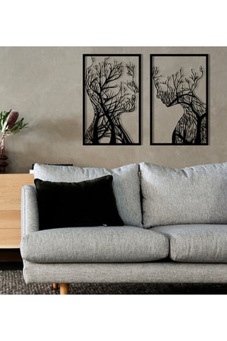 Wanddecoratie Lutuf - 86 x 635 cm - Zwart